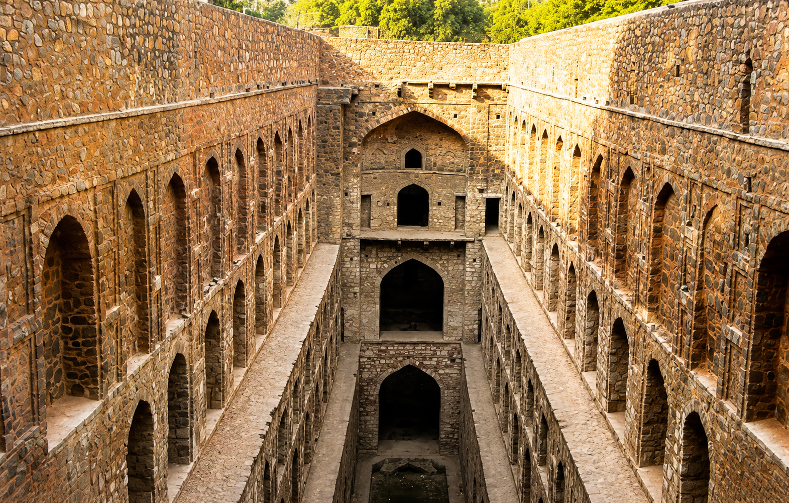 Ancient stepwell architecture of Agroha