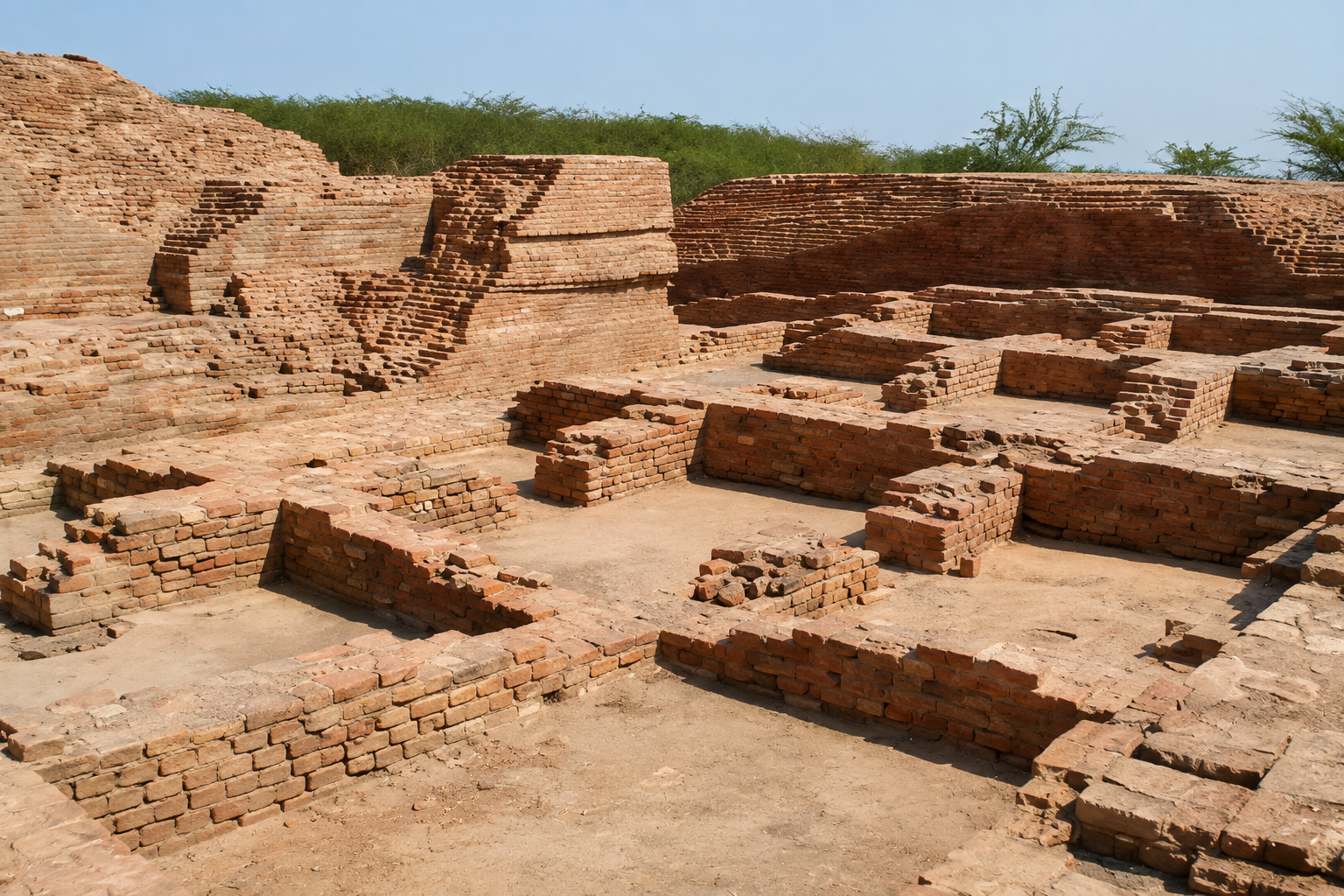 Ancient archaeological excavation site